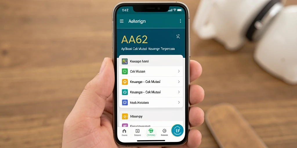 Tampak antarmuka AA62 dengan fitur Cek Mutasi yang jelas.