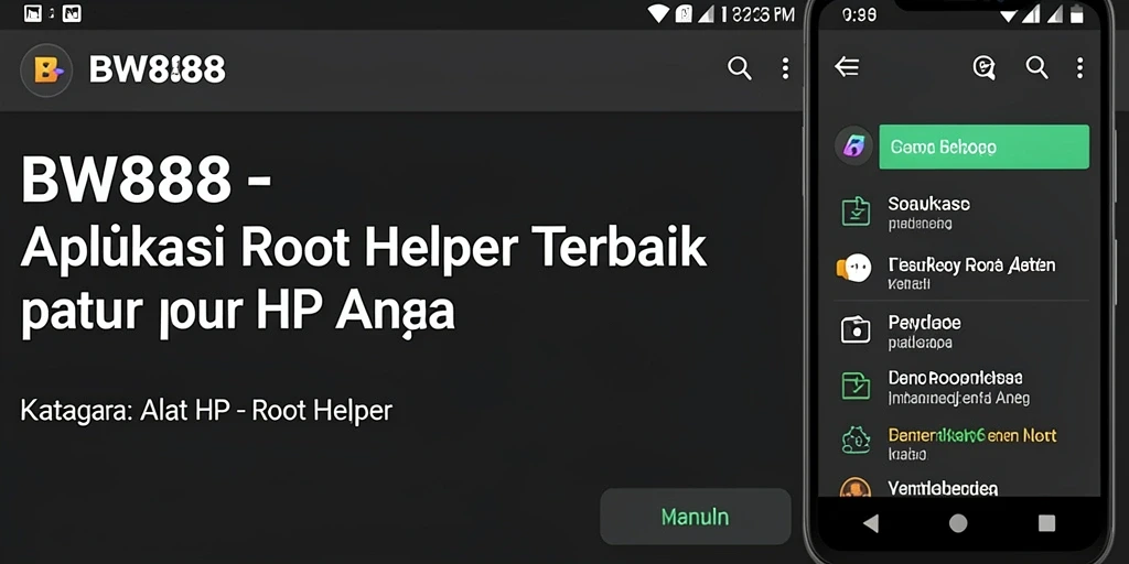 Tampilan antarmuka BW888 yang sederhana dan efektif untuk akses Root.