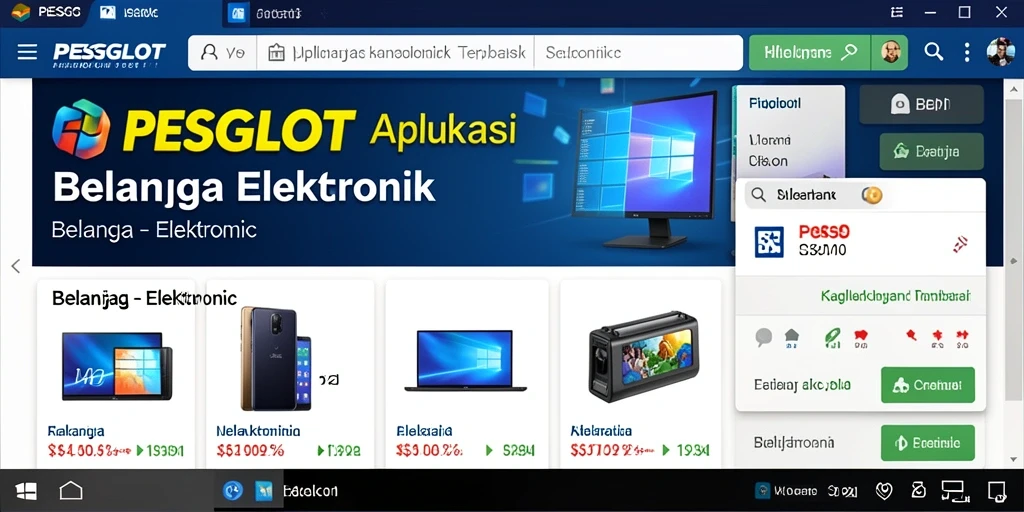 Antarmuka PESGSLOT yang jelas dan fungsional untuk belanja elektronik.