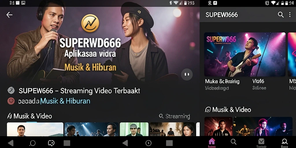 Tampilan antarmuka SUPERWD666 yang menarik untuk Streaming Video.